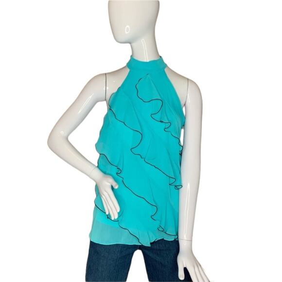 IZ Buyer Tops - IZ Byer Women Ruffles Blouse Sleeveless Hidden Side Zipper Full Lining S…